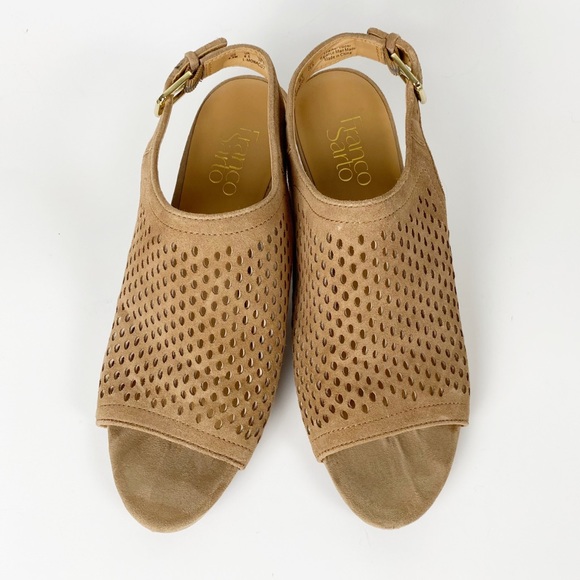 Franco Sarto Monaco Suede Leather Slingback Heel - Picture 13 of 14